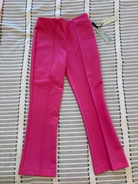 Rachel Zoe Bright Pink Tailored high rise kick flair pants size 4